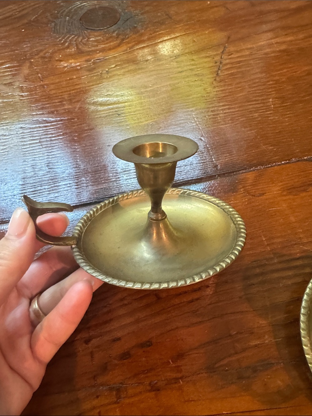 Two Brass Candle stick holders - Picture 2 of 9